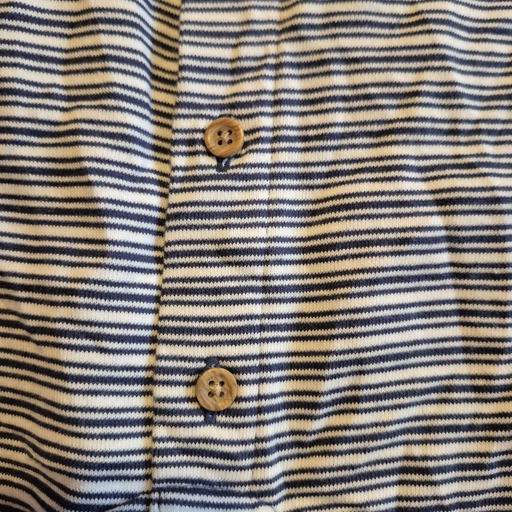 Marks & Spencer boys size 12-18 months Blue & White Striped dungarees NWOT - Picture 3 of 7